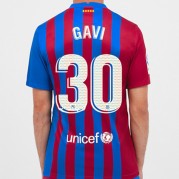 Billige Barcelona 2021-22 Fotballdrakter Pablo Páez Gavi 30 Hjemmedraktsett Kortermet